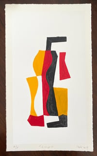 Image 2 of Jeremy Annear Limited Edition Silk Screen Print 'Tempo' 29cm x 17cm (unframed) 