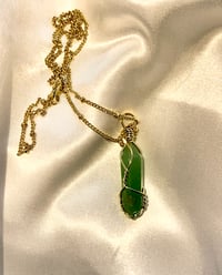 Crystal necklace (graceful green)