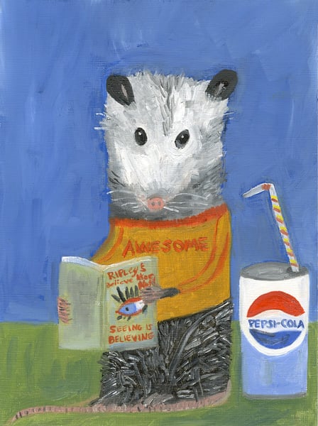 Image of Awesome Possum. Limited edition print.