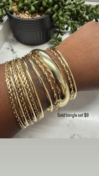 Gold bangle set 