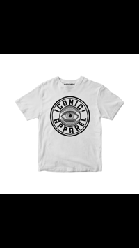 White Black Basic Logo Tee