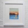 'Sunset Over Mount Athos' - 23.5x25.5cm - Acrylic Painting