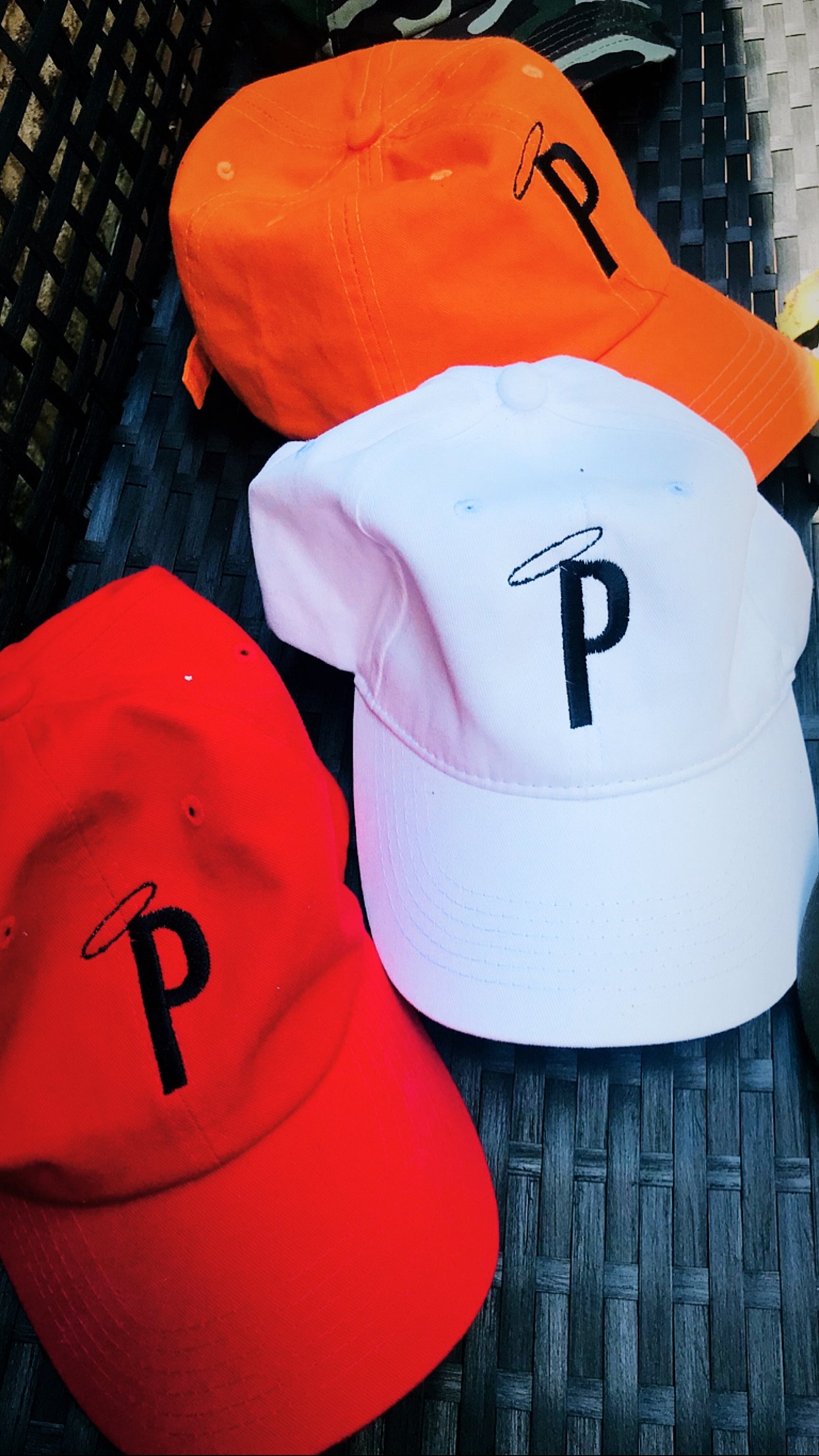 Solid color peso dad hats 