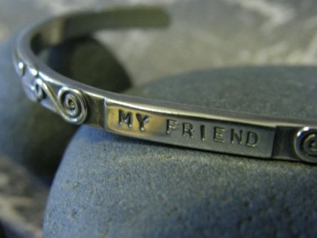 Image of "My Friend ~ You are the Sister I wish I had" Sterling Bracelet
