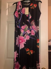 Black Flower Long Dress