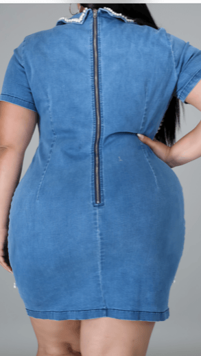 Image of DenimNPearl Bodycon Dress (EliteRunwayItem)