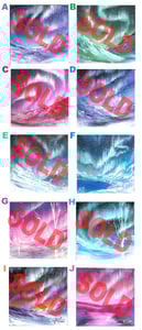 Image of 10 Aurora Original Paintings