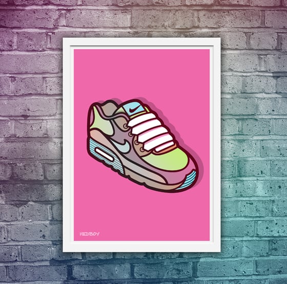 Image of MAX PINK! Limited Edition Print & holographic sticker! plus free mystery stickers!