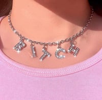 “BITCH” icy charm chain 