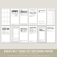 Image 1 of Basics No.2 Traveler's Notebook Papers (Digital)