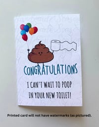 Image 2 of New Toilet! Housewarming Card