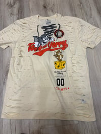 Xlarge tomjerry cream lace destroyed 
