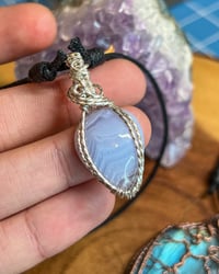 Image 2 of Blue Lace Agate - Sterling Silver Pendant