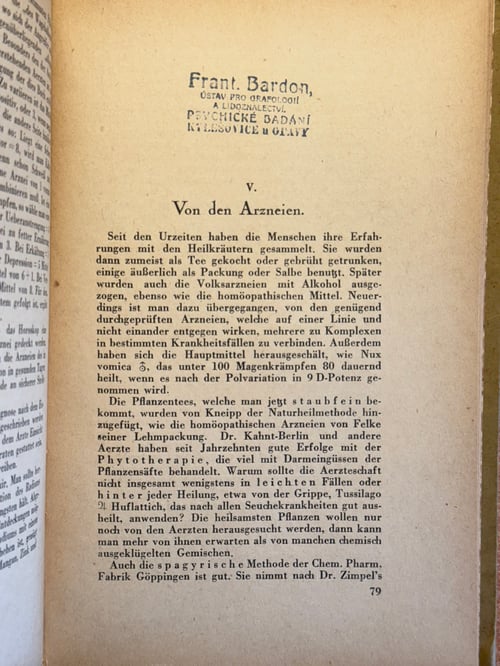 Image of Original Book from Library of Franz Bardon - Busse: Der Astrologische Aesculap (1931)