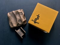 Image 3 of Square Bronze Door Handle with Abstract Design 'Unused'
