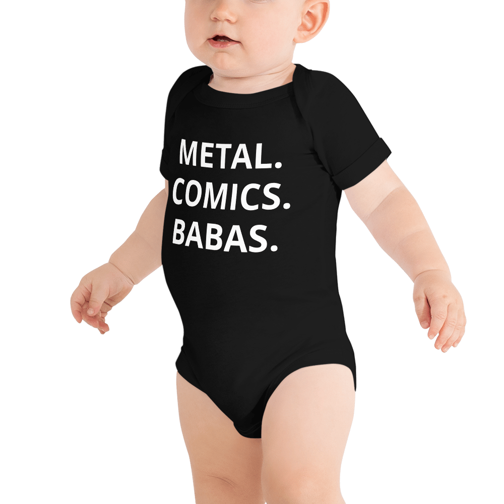 Image of Metal. Comics. Babas. Baby Short Sleeve One Piece