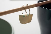 Image 1 of Brass Half Moon Earrings