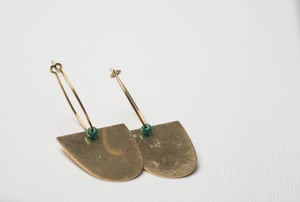 Image of Brass Half Moon Earrings
