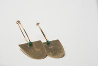 Image 3 of Brass Half Moon Earrings