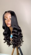 20” 5x5 HD LACE WIG w/ 2 braids + curls 