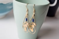 Image 2 of Brass Framed Sealife Earrings