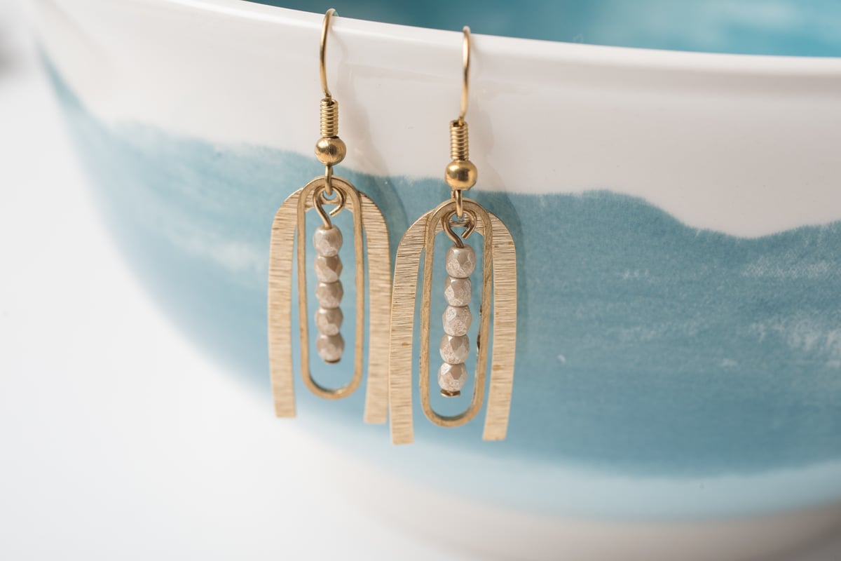 Image of Brass Layered Earrings