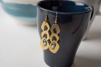 Image 2 of Brass Trio Circle Earrings