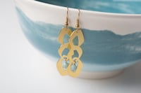 Image 1 of Brass Trio Circle Earrings