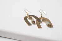 Image 4 of Brass Arch and Coin Earrings