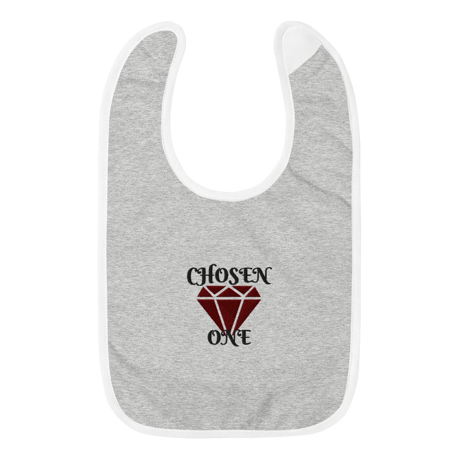 Image of Embroidered Chosen One Baby Bib