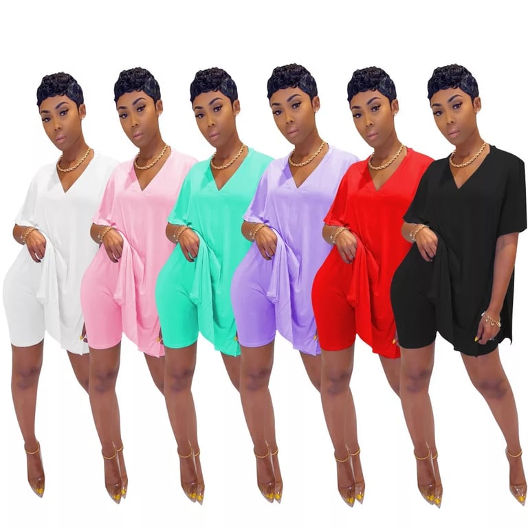 Casual Solid Color 2 Piece Set Image 2