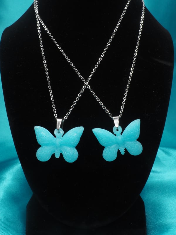 Image of Blue Morpho Stone Pendant