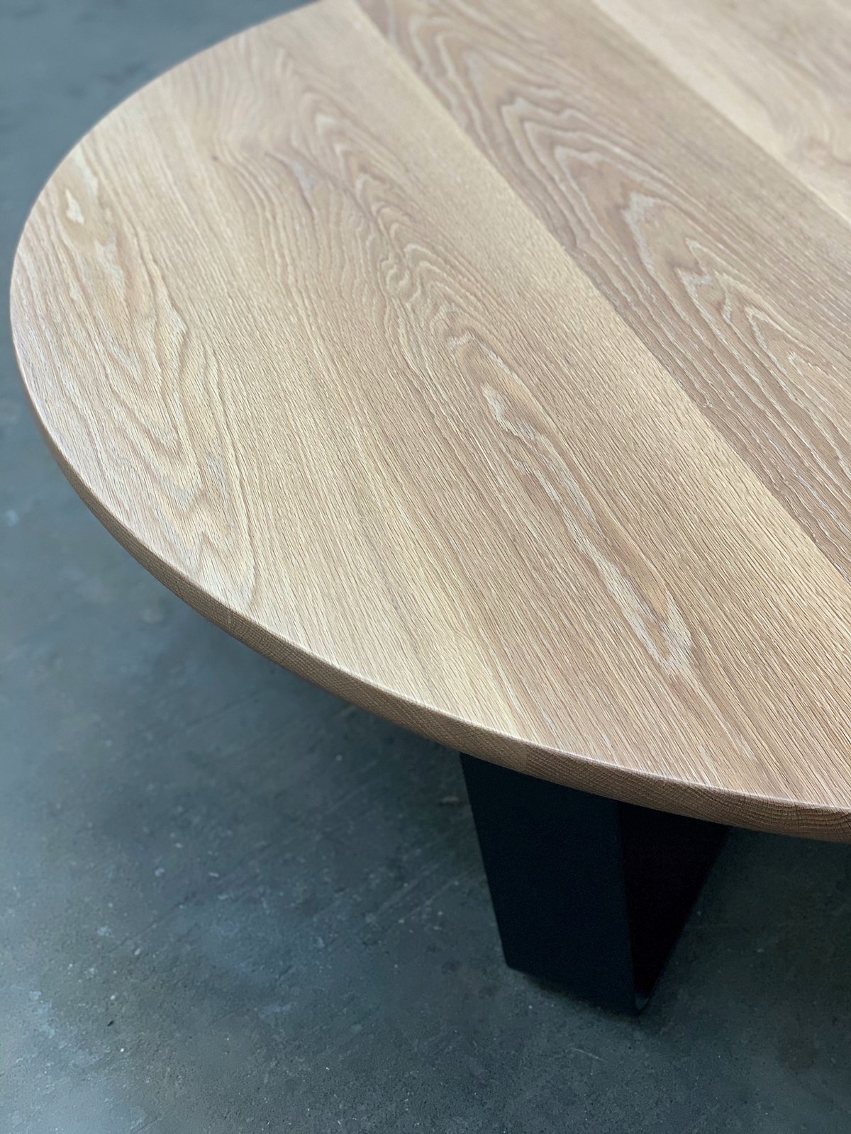 american oak round coffee table