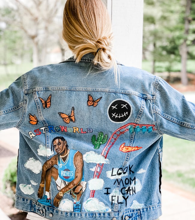 Astroworld hotsell denim jacket