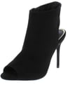 Isabelle146 Black Peep Toe Rear Cut Out Stiletto Heel