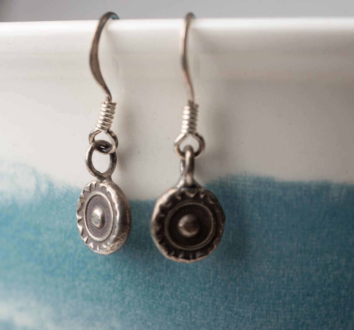 Image of Hill Tribe Silver Disc Earrings