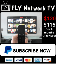 FLY Network TV 3 Month Subscription (Access to 3 devices)