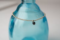 Image 1 of Be Mindful Tiny Ball Chain with Black Lava Bracelet