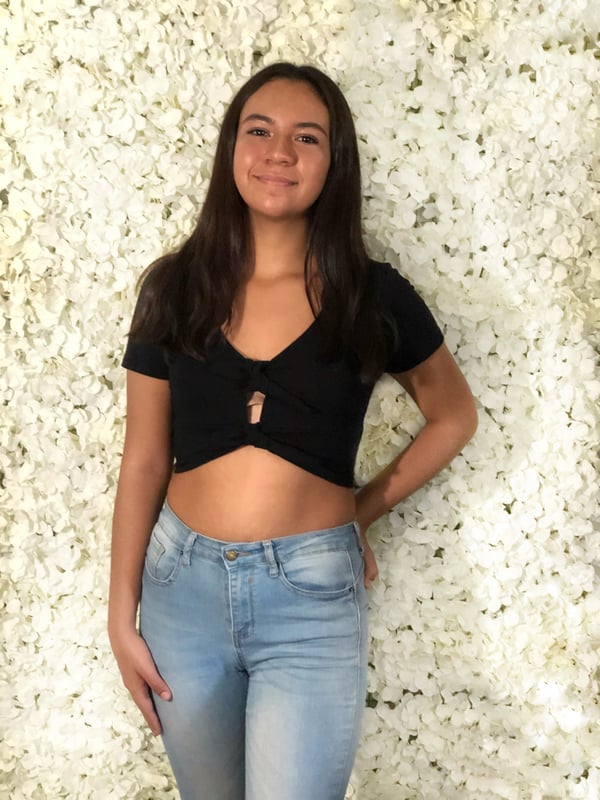 Image of Double Black Tied Crop-Top