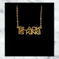 Image 1 of BLACK IS KING  PERSONLISED NECKLACE 