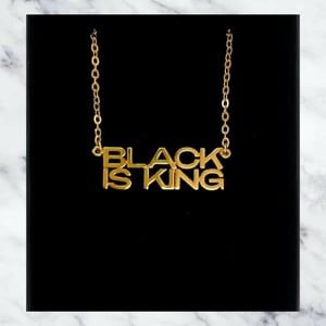 Image of BLACK IS KING  PERSONLISED NECKLACE 