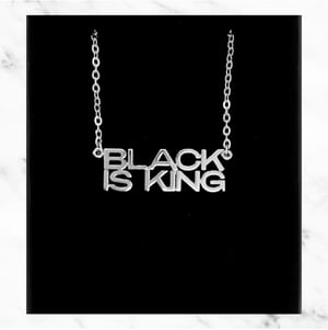 Image of BLACK IS KING  PERSONLISED NECKLACE 