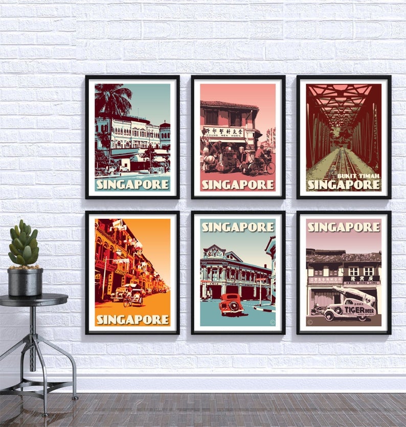 Image of Singapore Print Set | Set of 6 Prints | Gallery Wall Set | Choose any 6 prints in my shop