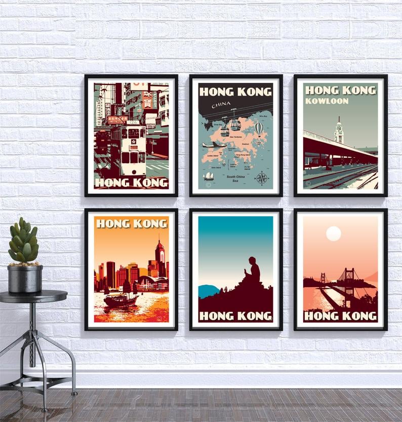 Image of Hong Kong Print Set | Set of 6 Prints | Gallery Wall Set | Choose any 6 prints in my shop