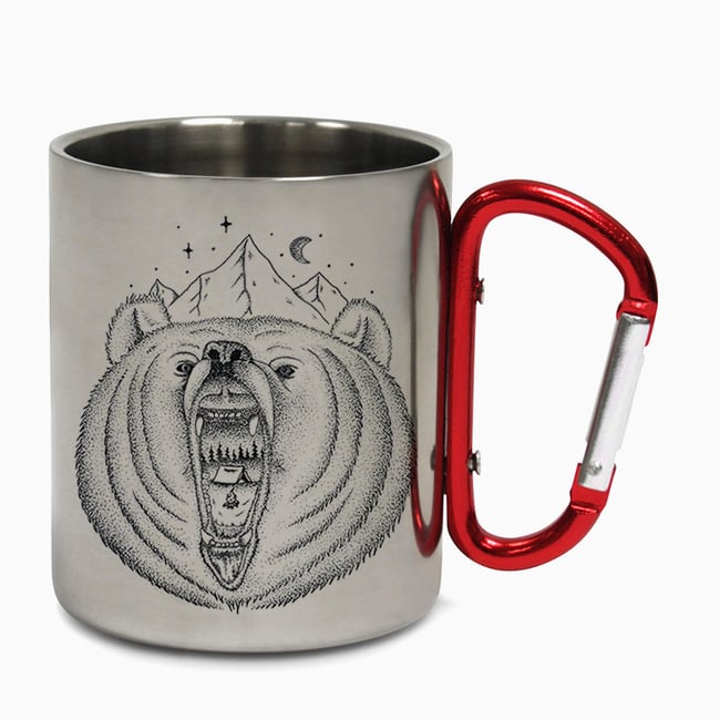 Wild Camping Carabiner Steel Mug