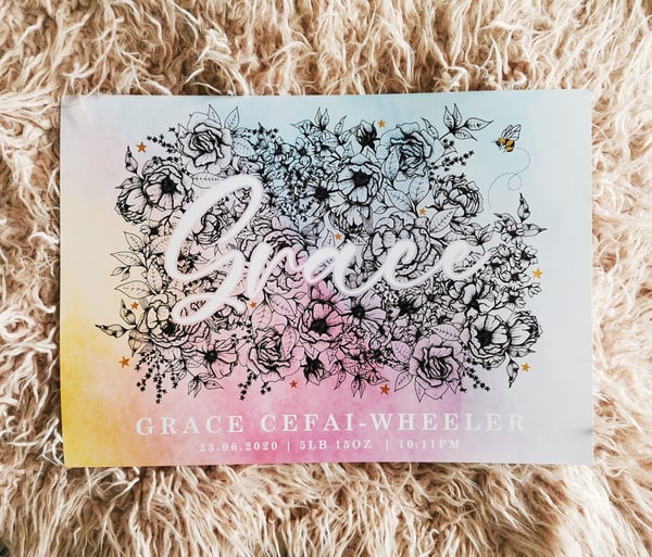 Image of A3 Rainbow Baby Print 