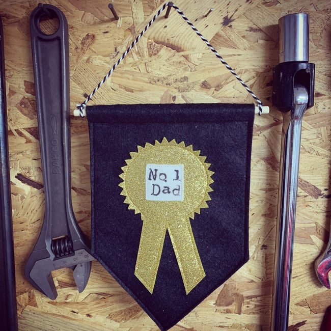 No. 1 Dad Felt Banner