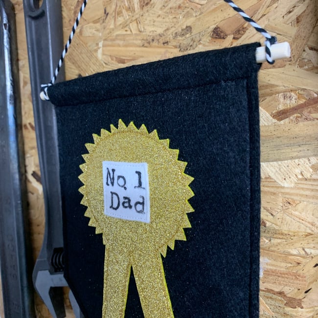 No. 1 Dad Felt Banner