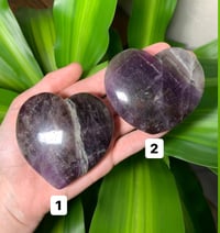 Image 1 of Chevron Amethyst Hearts