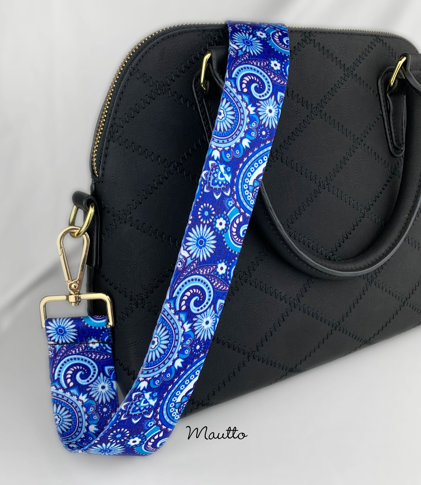 blue bag strap